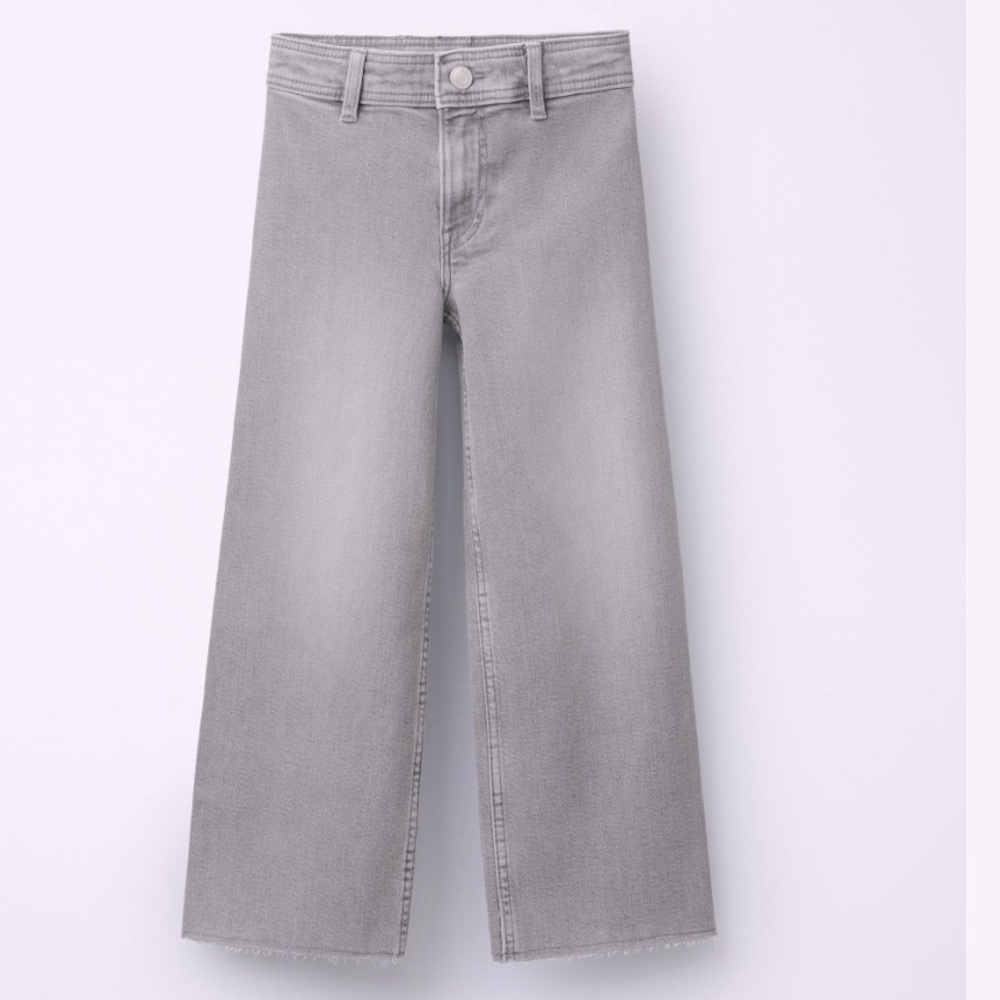 Zara Gray Wide-Leg Flare Jeans EUC